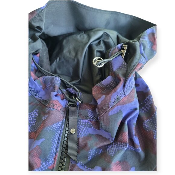 Lululemon Rain For Daze Jacket II Hounds Camo Emperor Blue Black - Picture 6 of 14